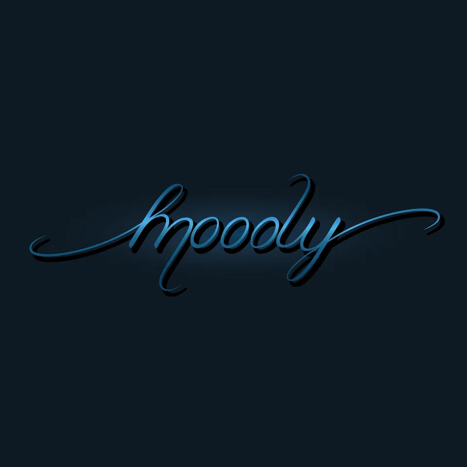 Moody Blue Ambigram - Nicole Wise